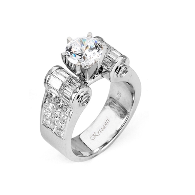18KW INVISIBLE SET, ENGAGEMENT RING 2.64CT